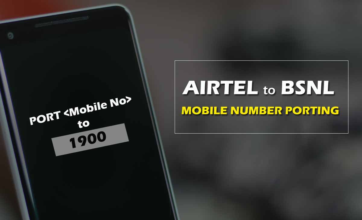 Port Airtel SIM to BSNL