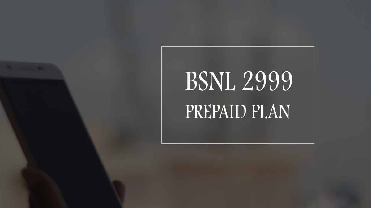 bsnl 2999 recharge plan