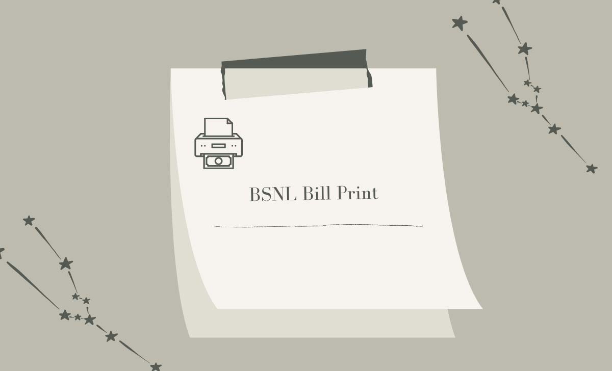 BSNL Bill Print