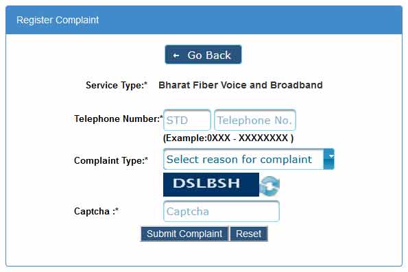 BSNL Complaint Booking Online