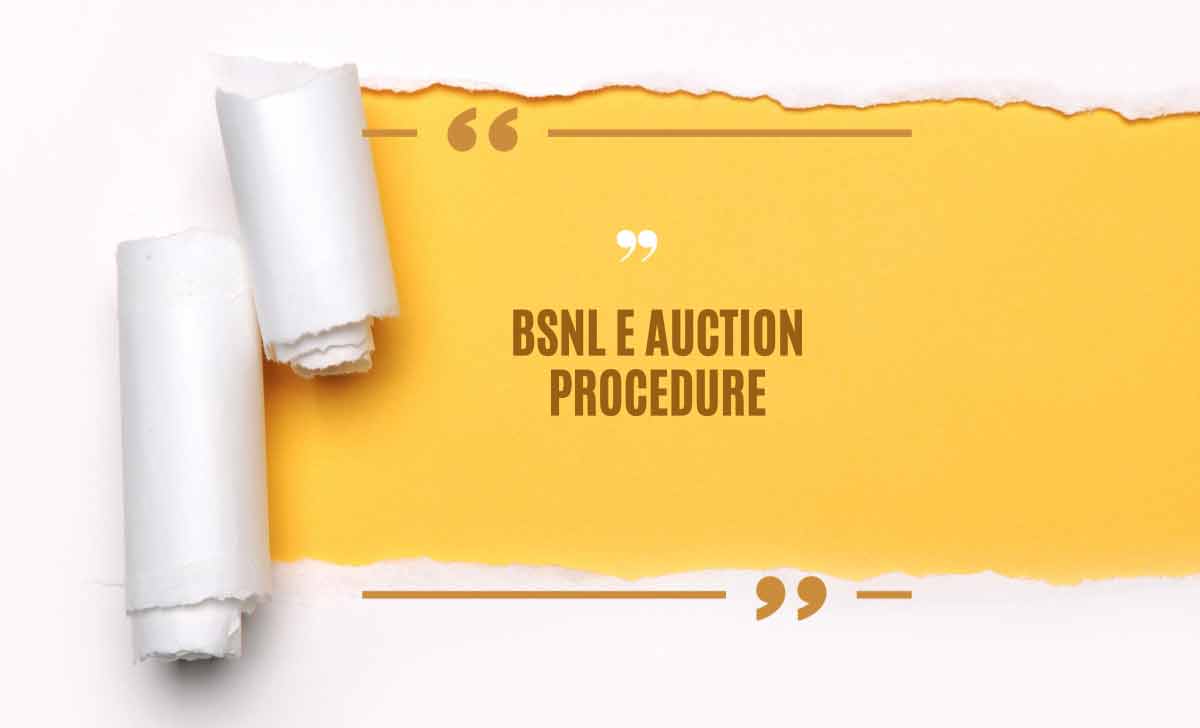 bsnl e auction procedure