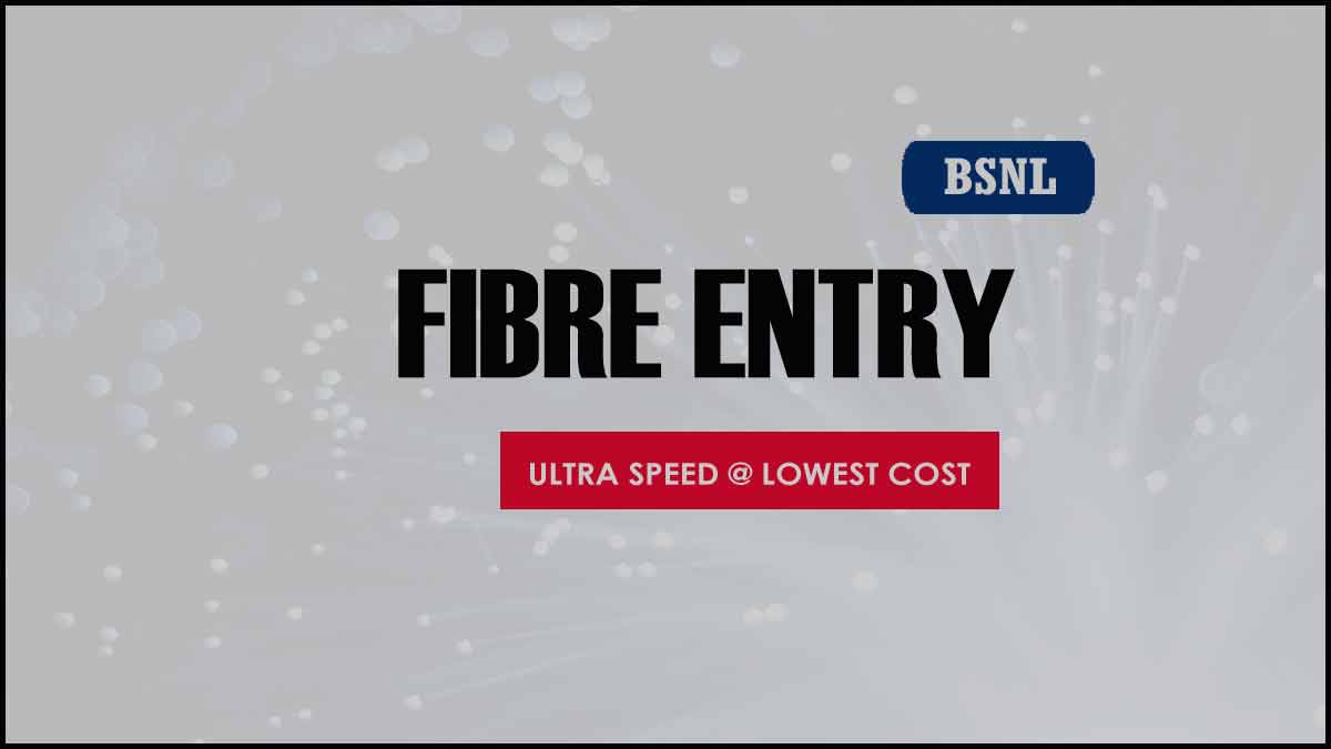 BSNL Fibre Entry