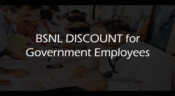 bsnl government employees discount
