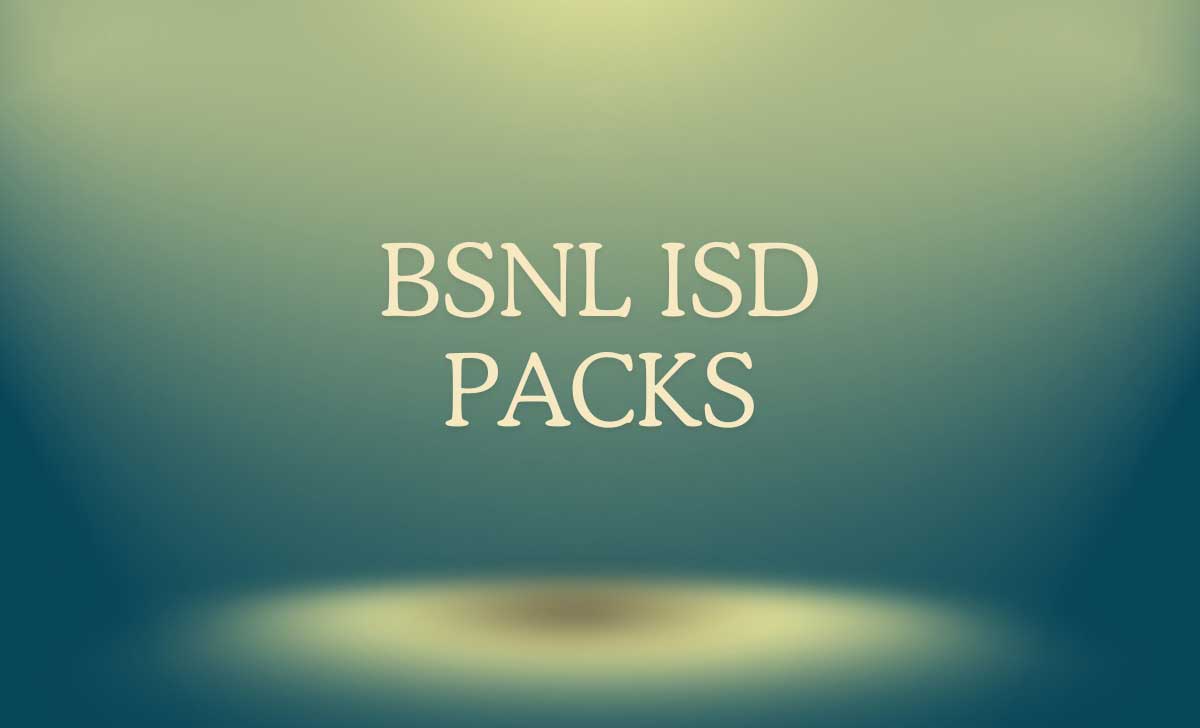 BSNL ISD Packs