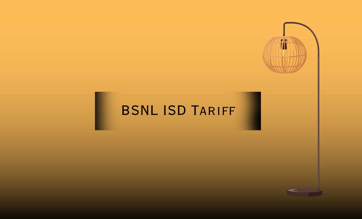 BSNL ISD Tariff