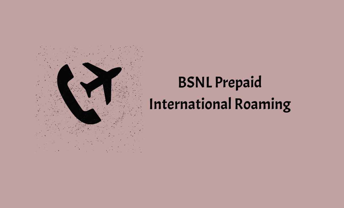 BSNL Prepaid International Roaming