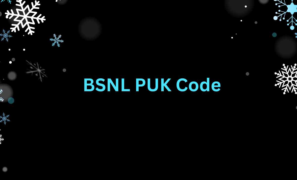 BSNL PUK Code 