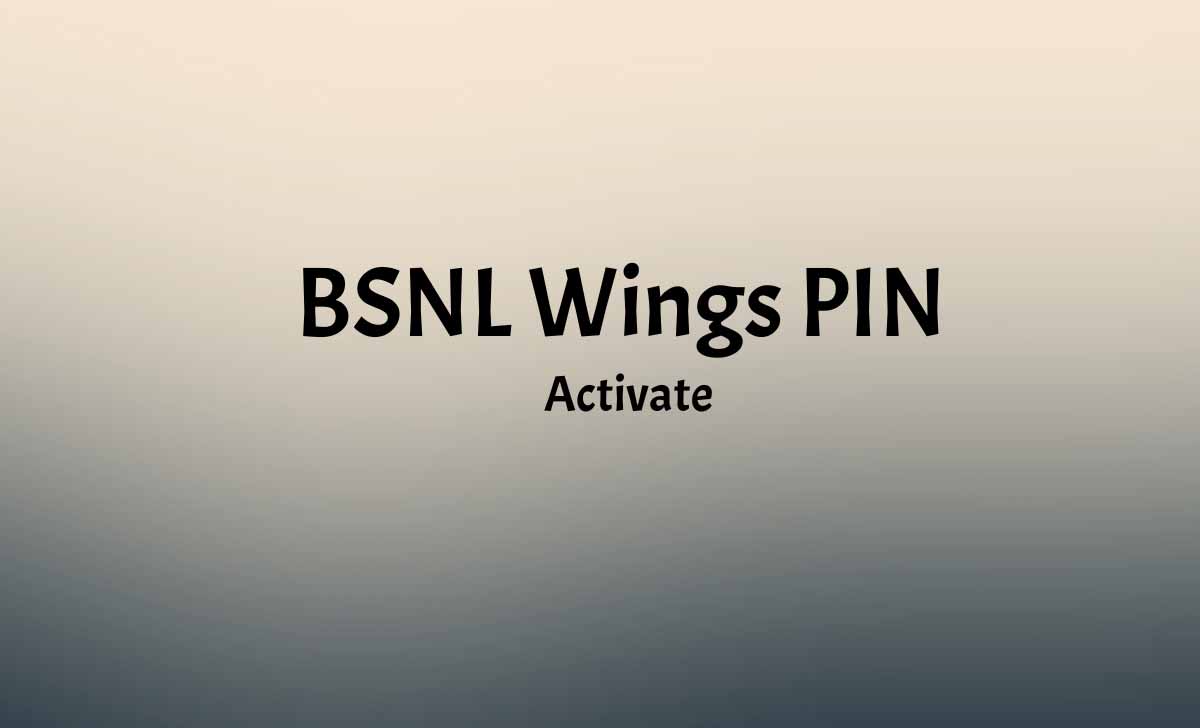 BSNL Wings PIN 