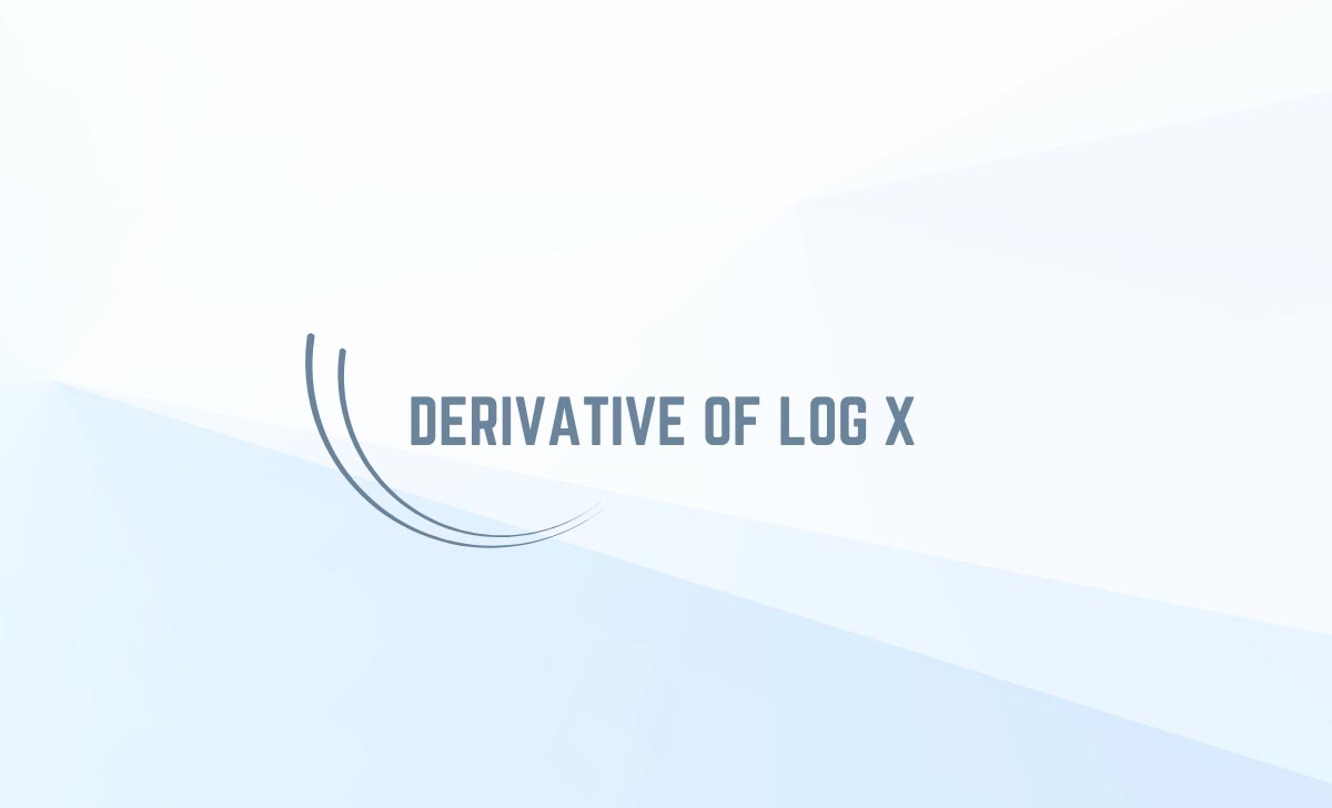 derivative of log x