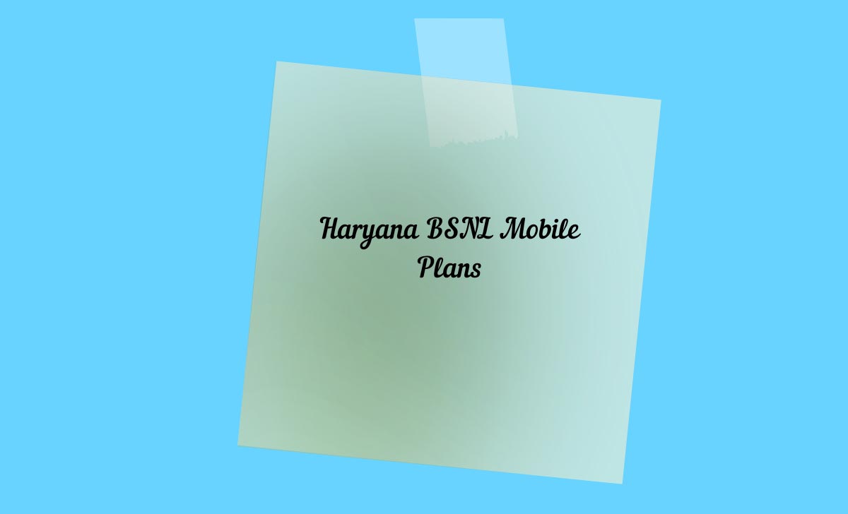 Haryana BSNL Mobile Plans