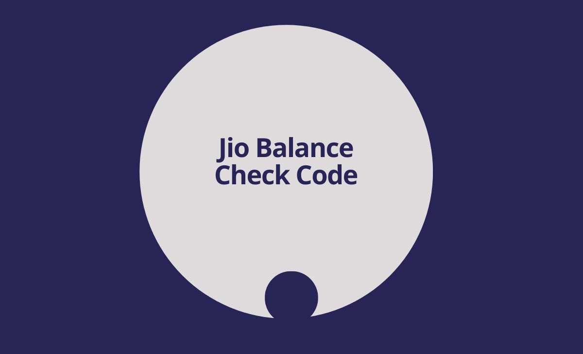 Jio Balance Check Code