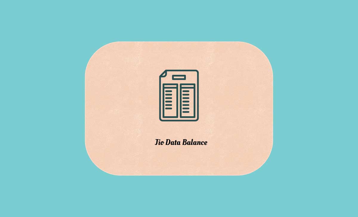 Jio Data Balance
