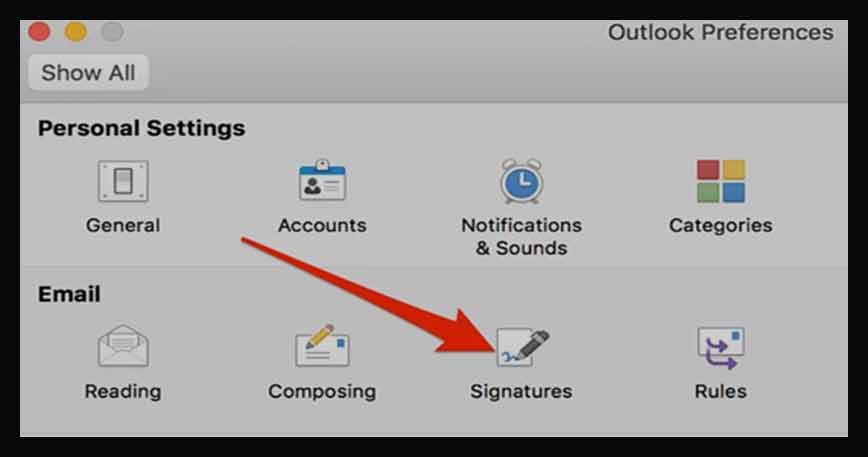 Outlook Signature MAC