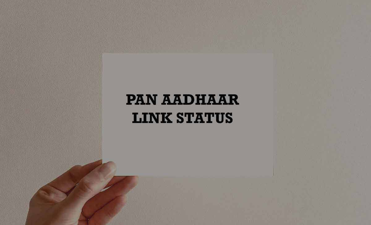 pan aadhaar link status online