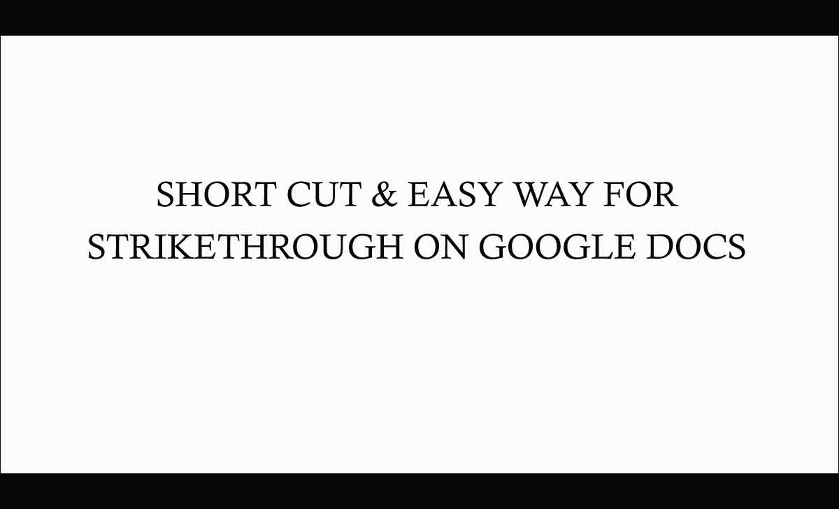 Strikethrough Google Docs