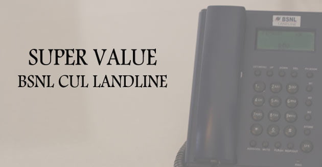 Super Value BSNL Landline