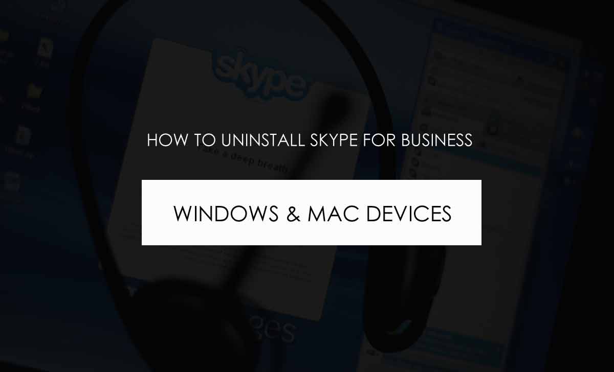 Uninstall Skype for Business