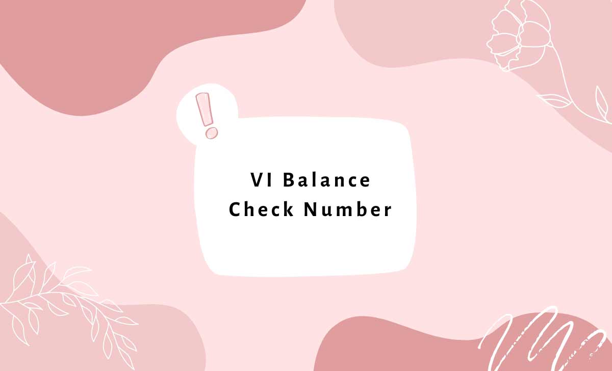 VI Balance Check Number