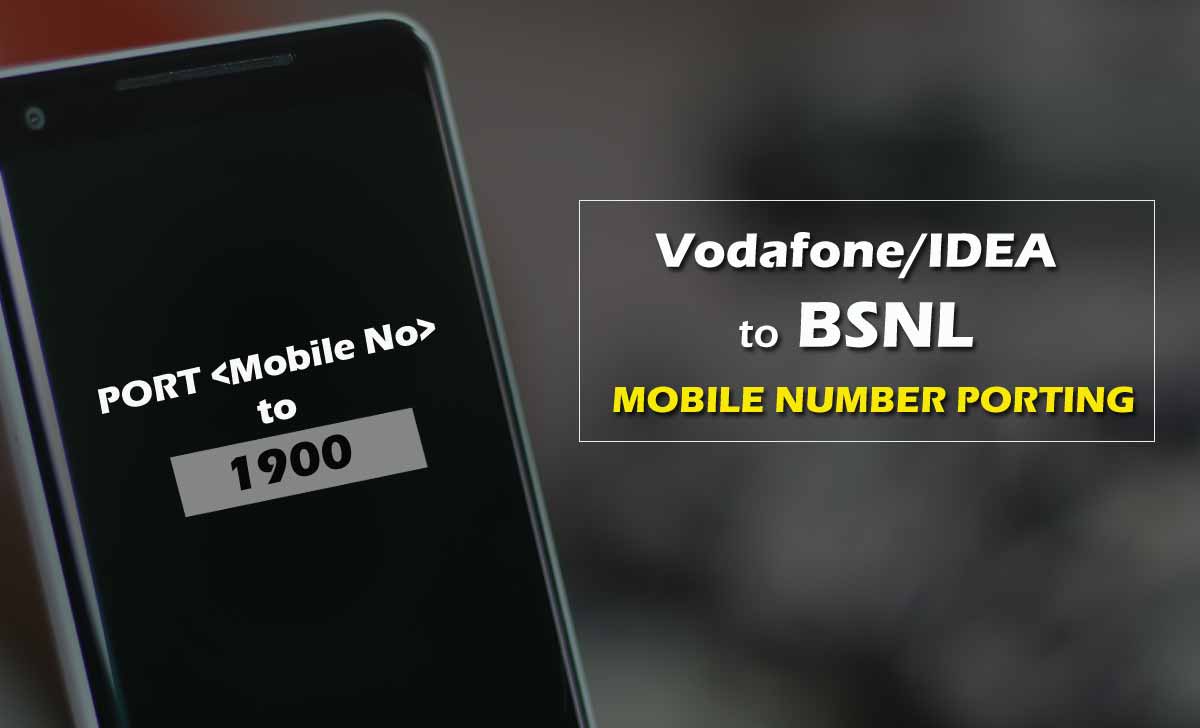 vodafone idea mnp to bsnl